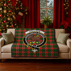 Pollock Tartan Crest Quilt