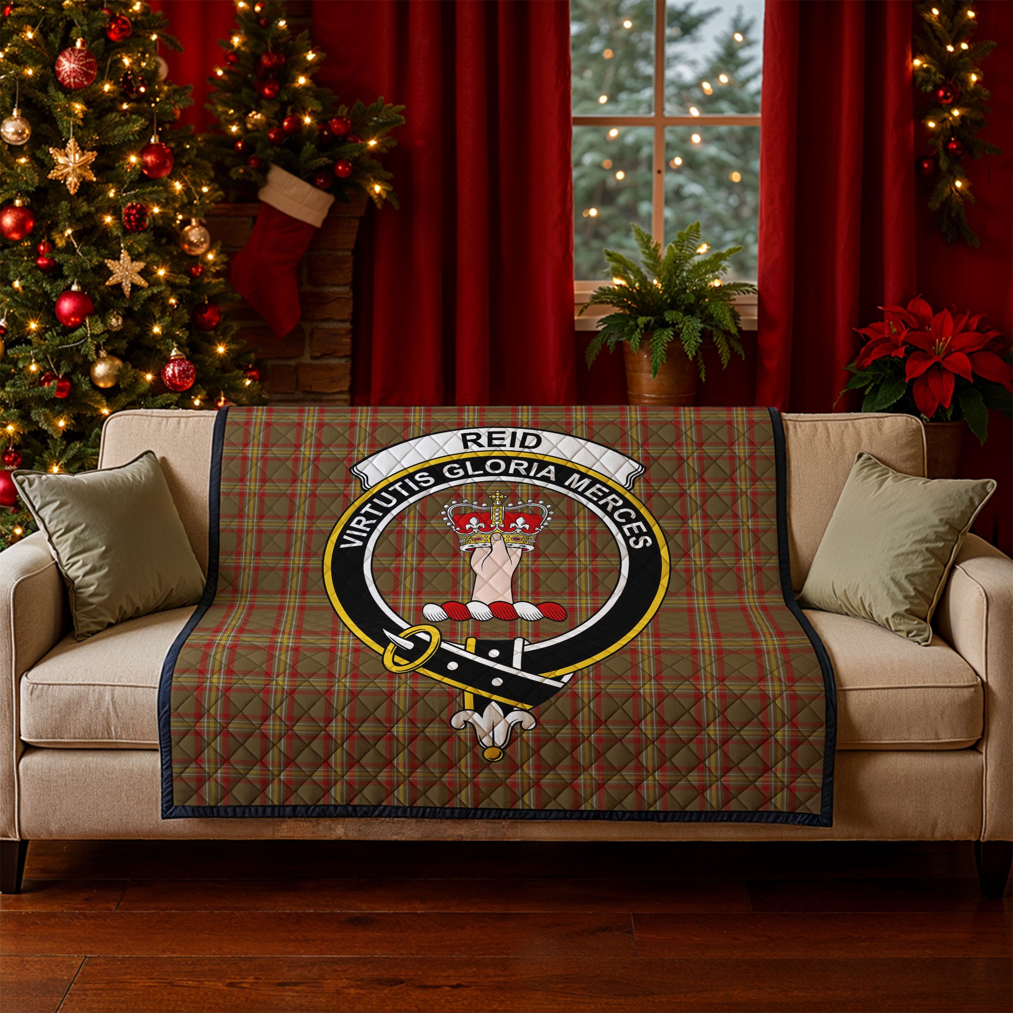 Reid Ancient Tartan Crest Quilt
