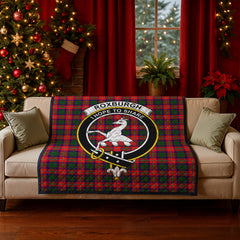 Roxburgh District Tartan Crest Quilt