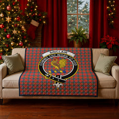 Sinclair Ancient Tartan Crest Quilt