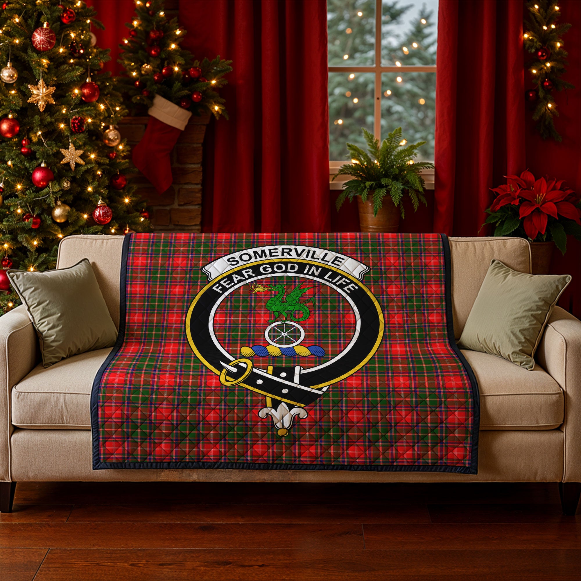 Somerville Tartan Crest Quilt