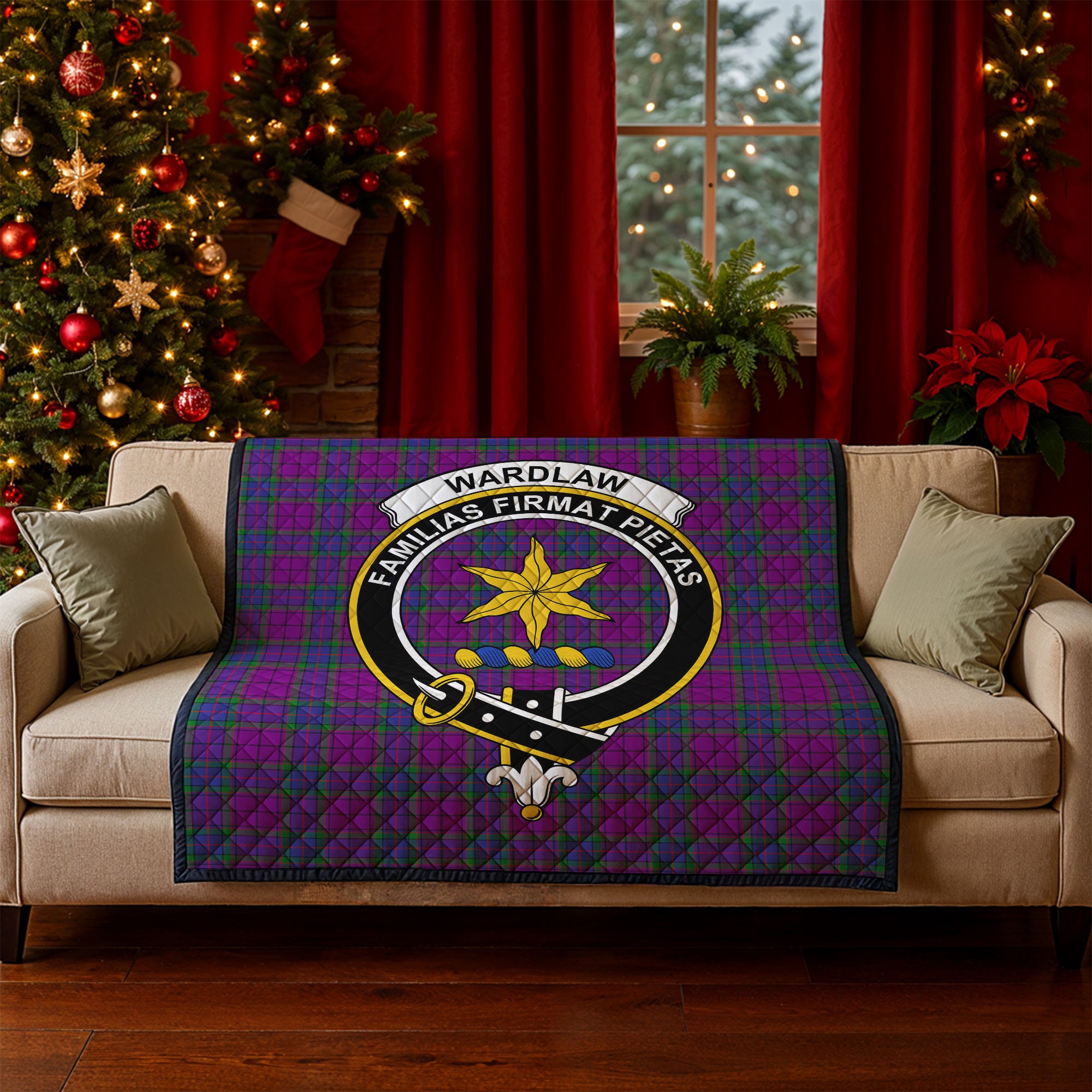 Wardlaw Modern Tartan Crest Quilt