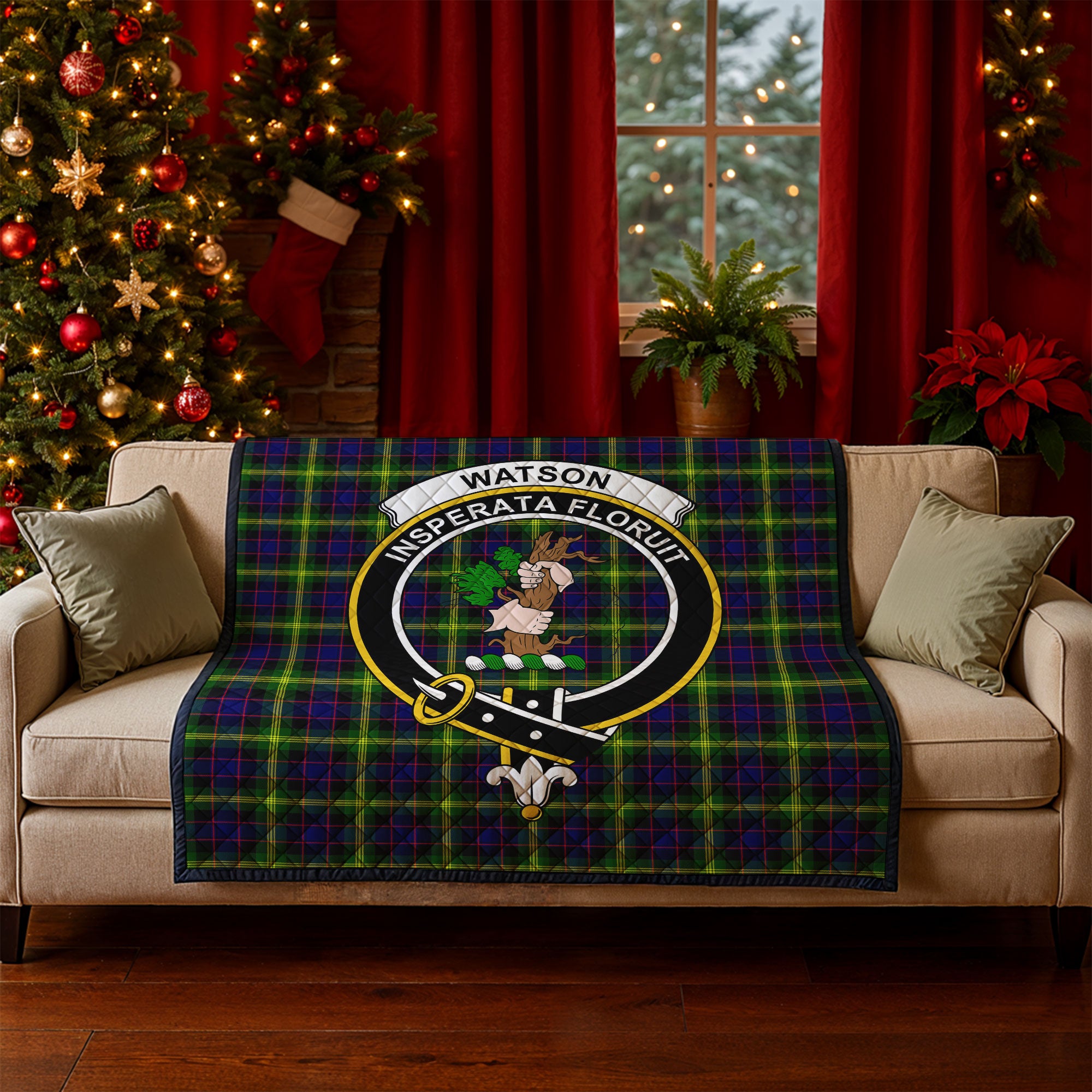 Watson Modern Tartan Crest Quilt