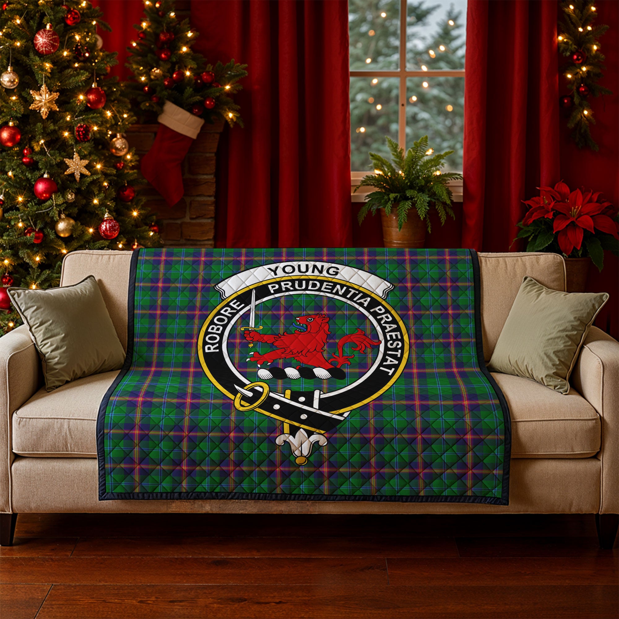 Young Modern Tartan Crest Quilt
