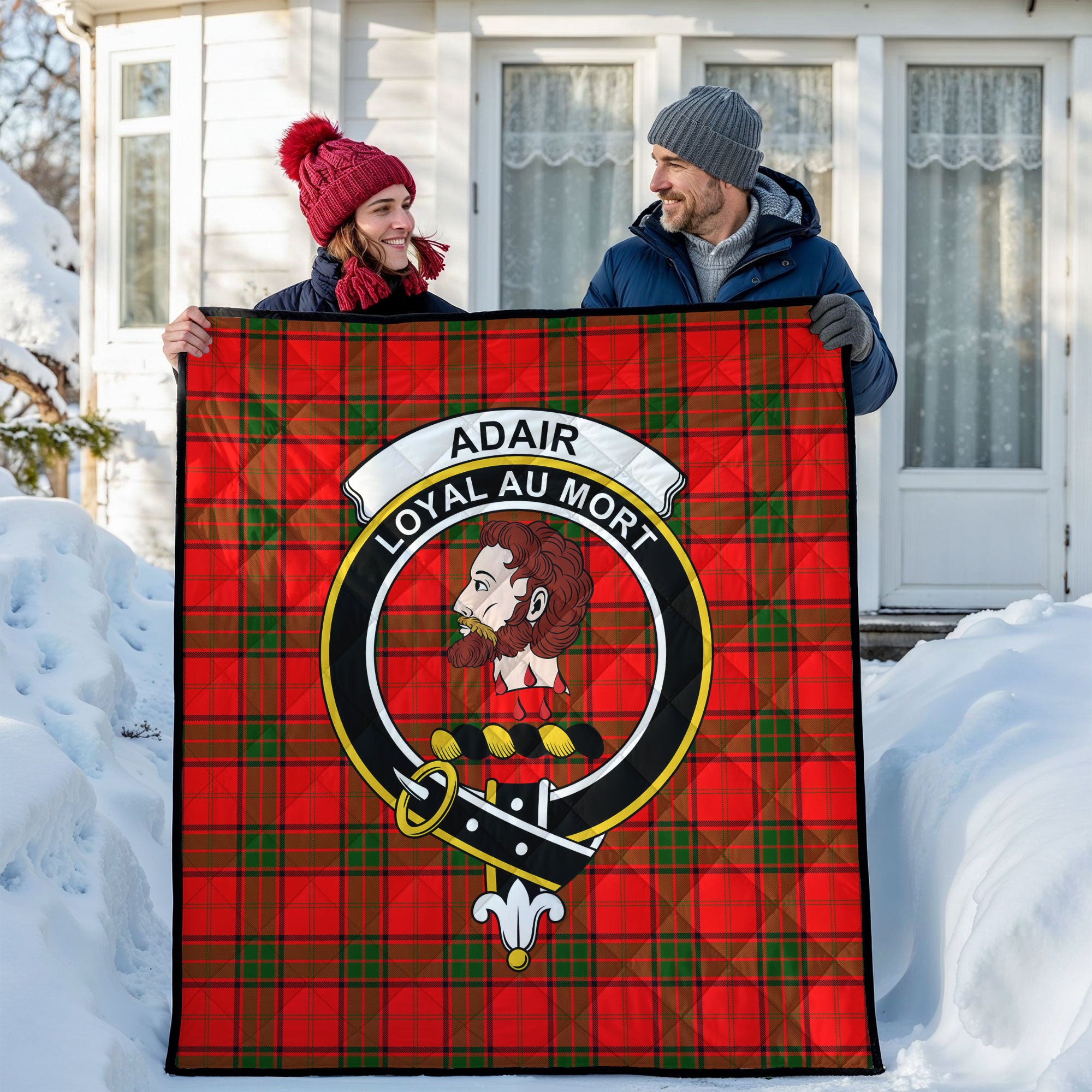 Adair Modern Tartan Crest Quilt