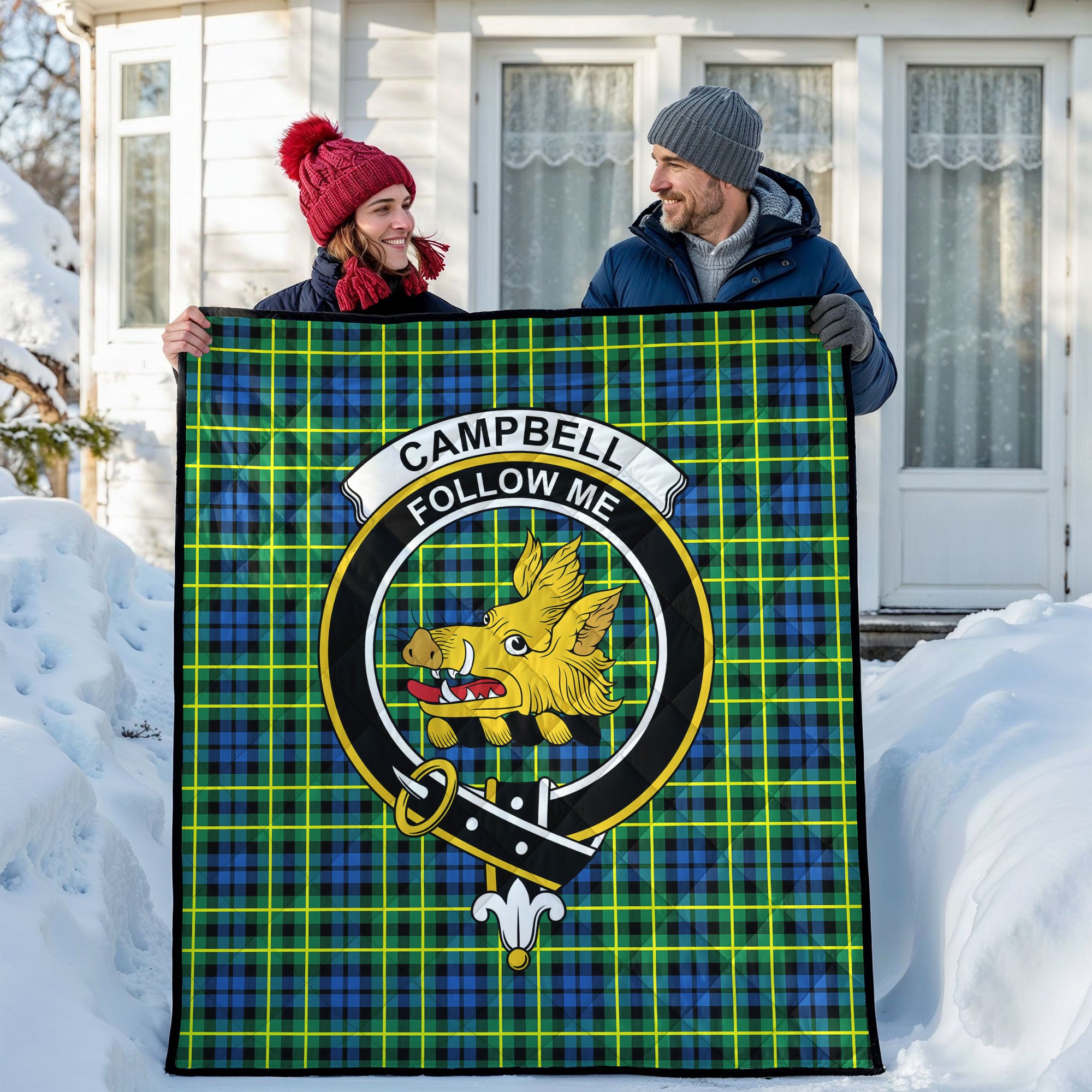 Campbell of Breadalbane Ancient Tartan Crest Quilt