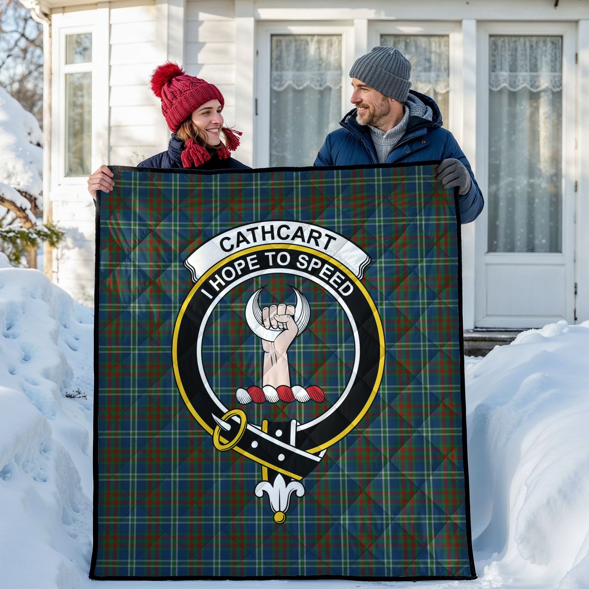 Cathcart Tartan Crest Quilt