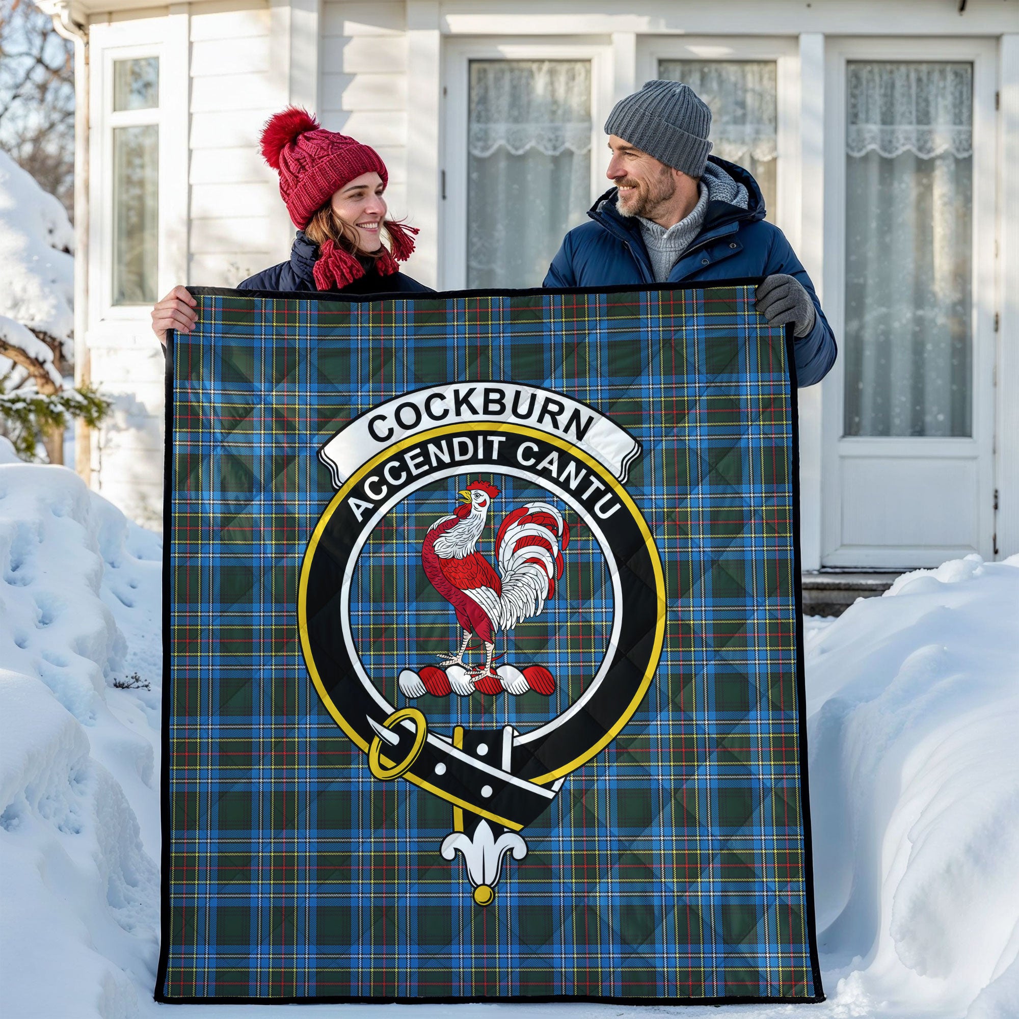 Cockburn Modern Tartan Crest Quilt