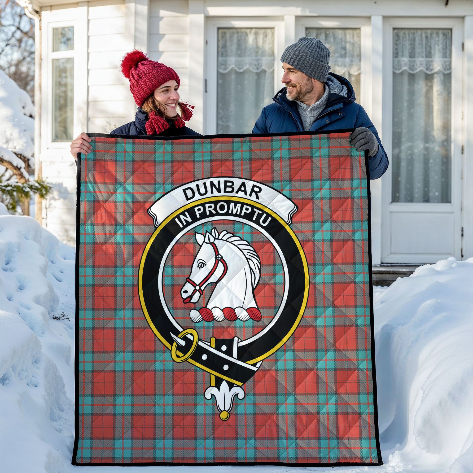 Dunbar Ancient Tartan Crest Quilt