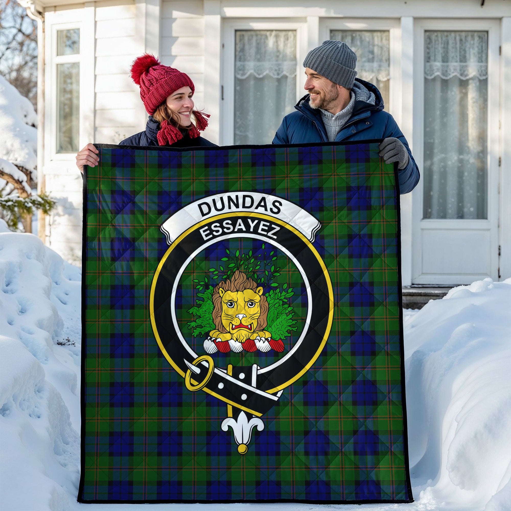 Dundas Modern Tartan Crest Quilt