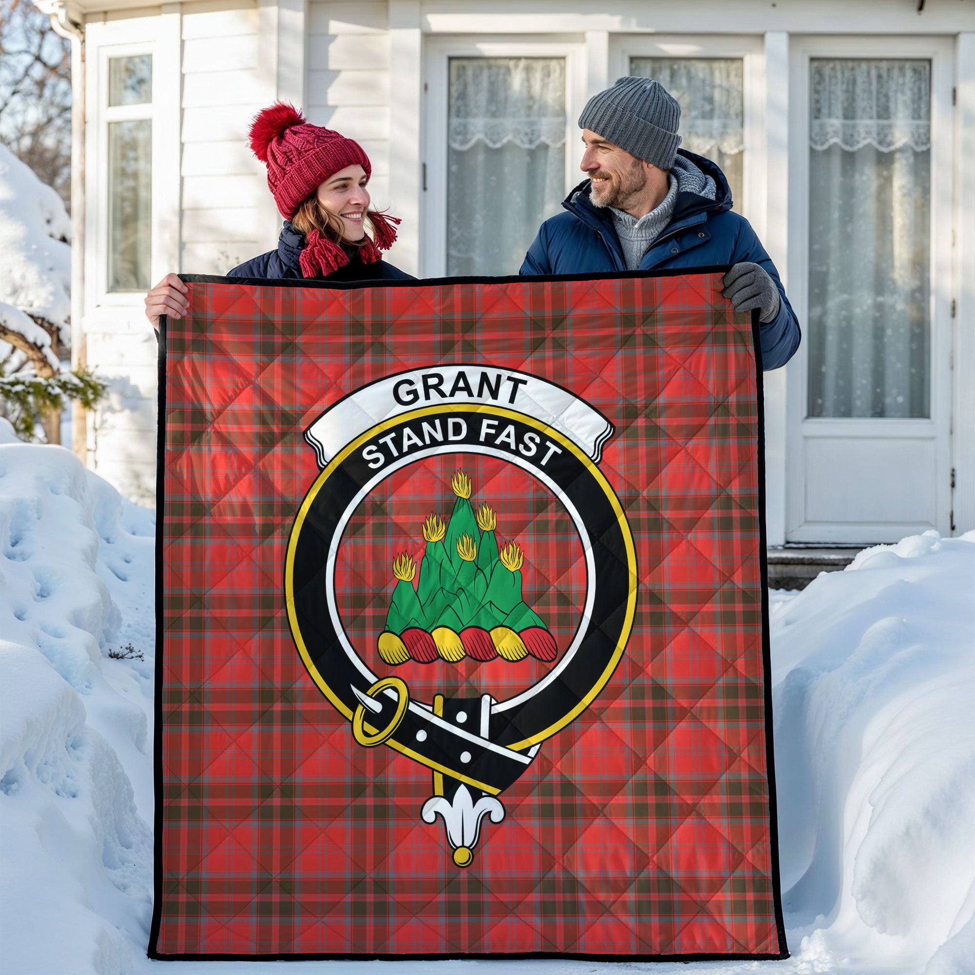 Grant Weathered  Tartan Crest Quilt