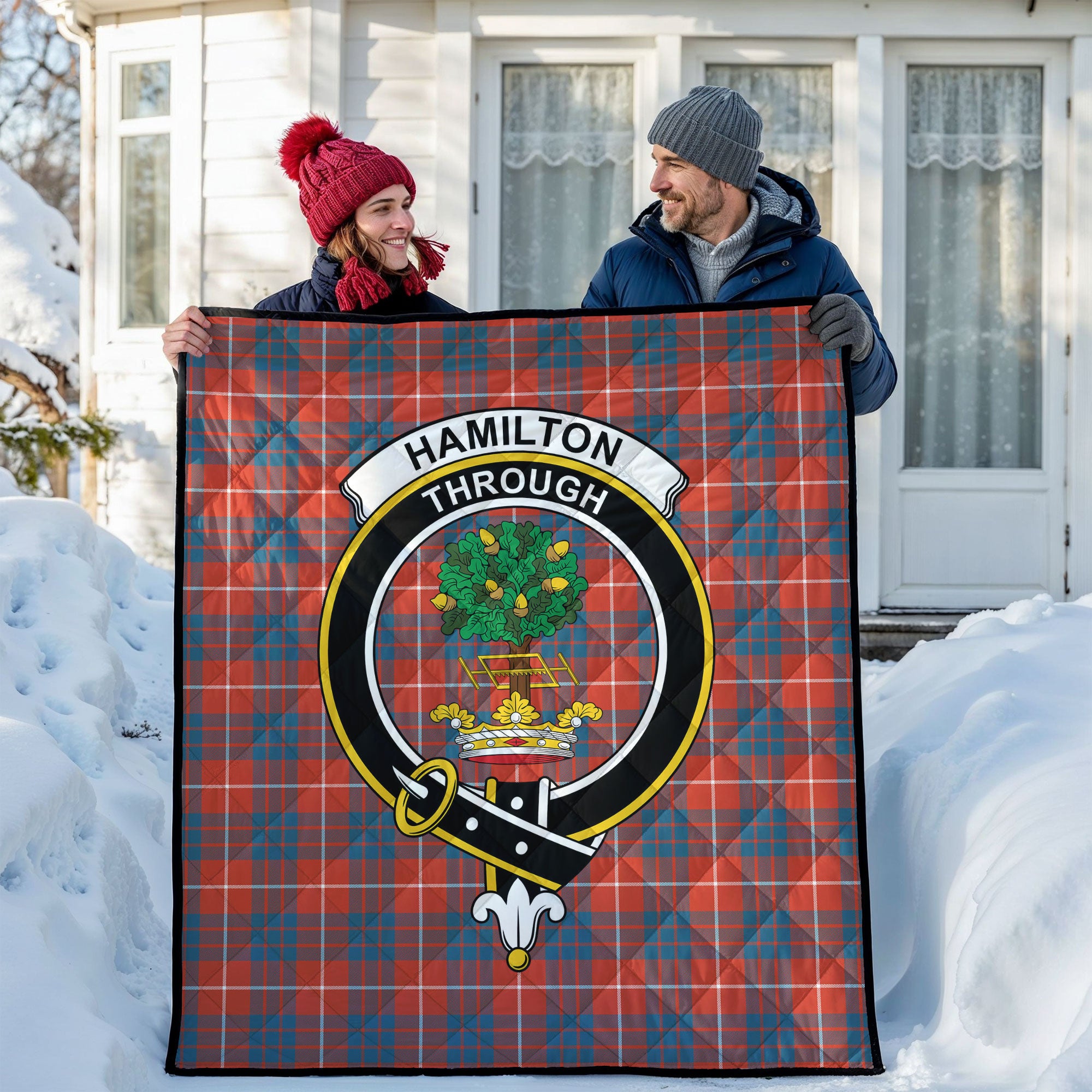 Hamilton Ancient Tartan Crest Quilt