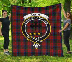 Leith Family Tartan Crest Quilt