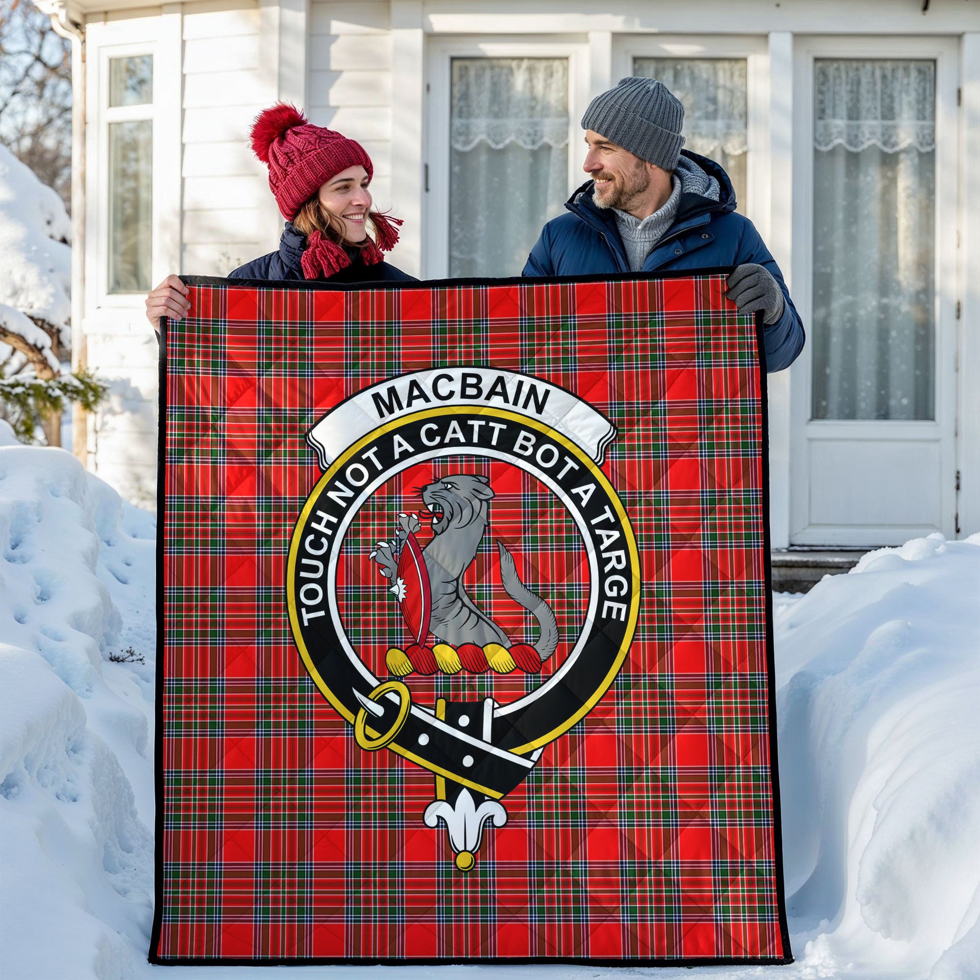 MacBain Tartan Crest Quilt