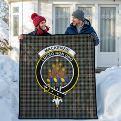 MacKenzie Weathered Tartan Crest Quilt
