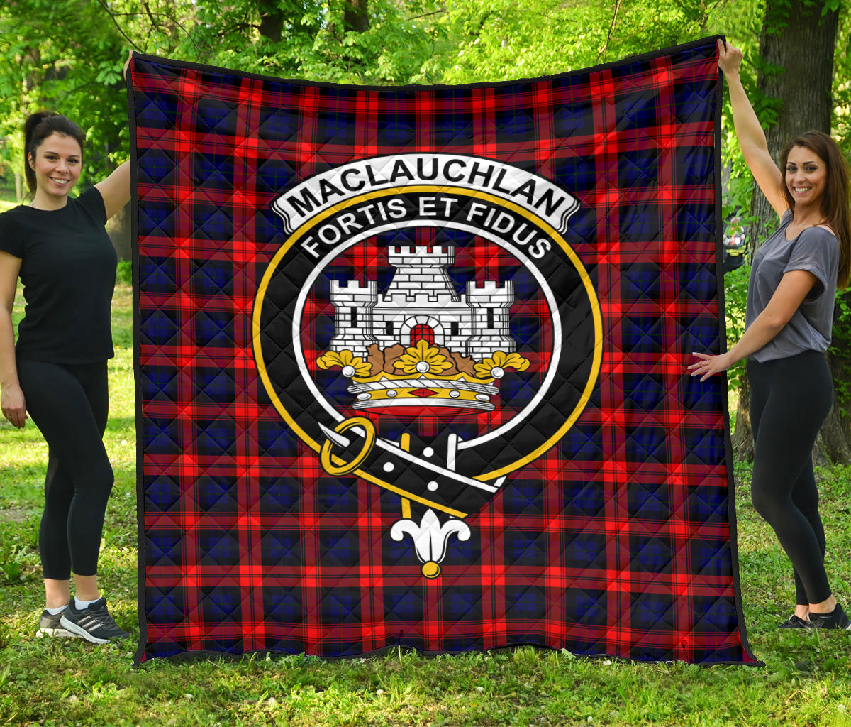 MacLauchlan Modern Tartan Crest Quilt