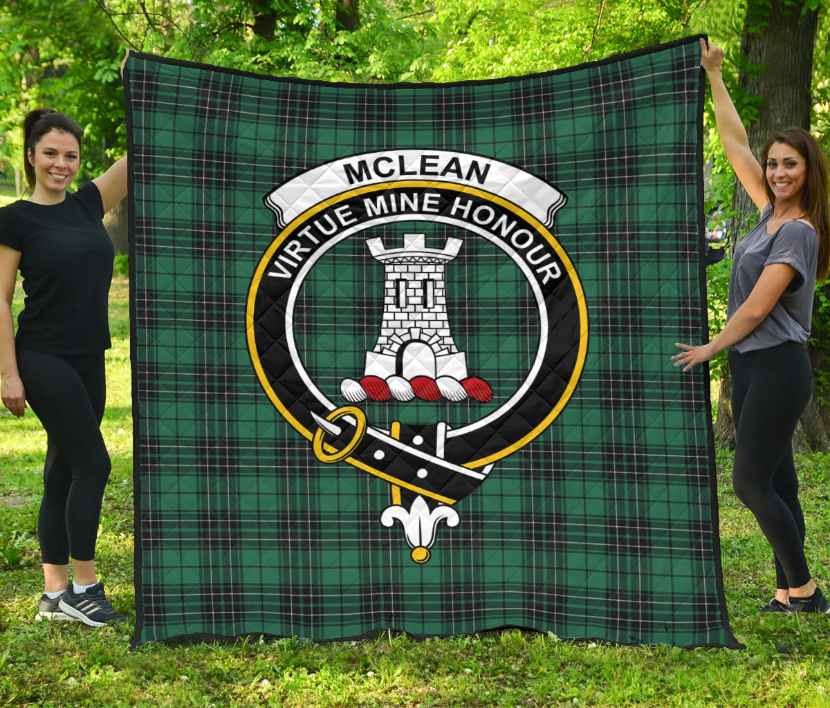 McLean Hunting Ancient Tartan Crest Quilt