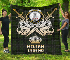 McLean Hunting Tartan Crest Legend Gold Royal Premium Quilt