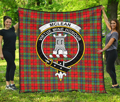 McLean of Duart Modern Tartan Crest Quilt