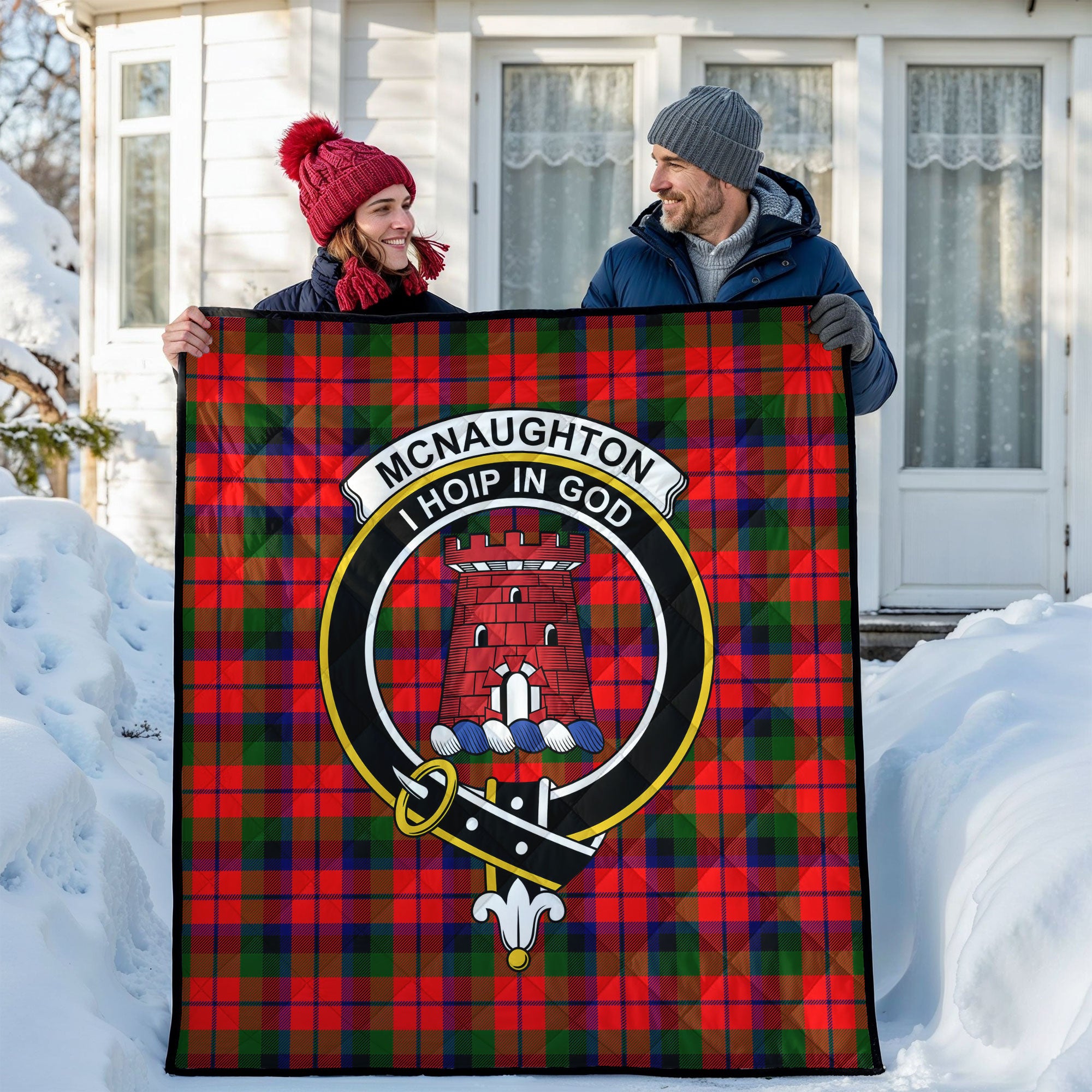 McNaughton Modern Tartan Crest Quilt