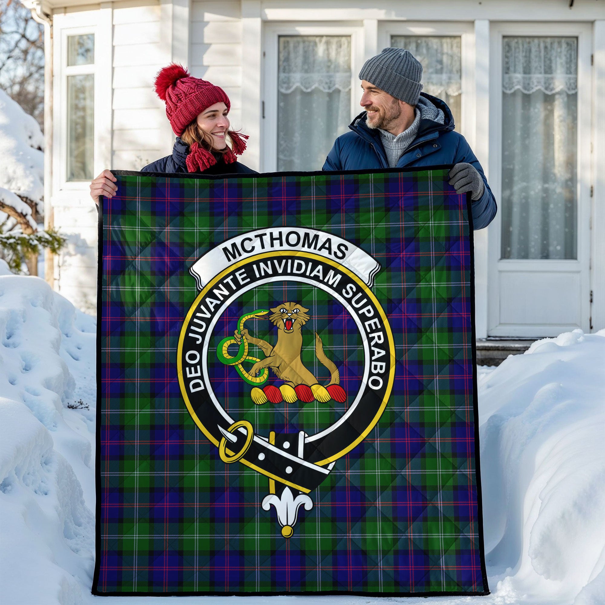 McThomas Modern Tartan Crest Quilt