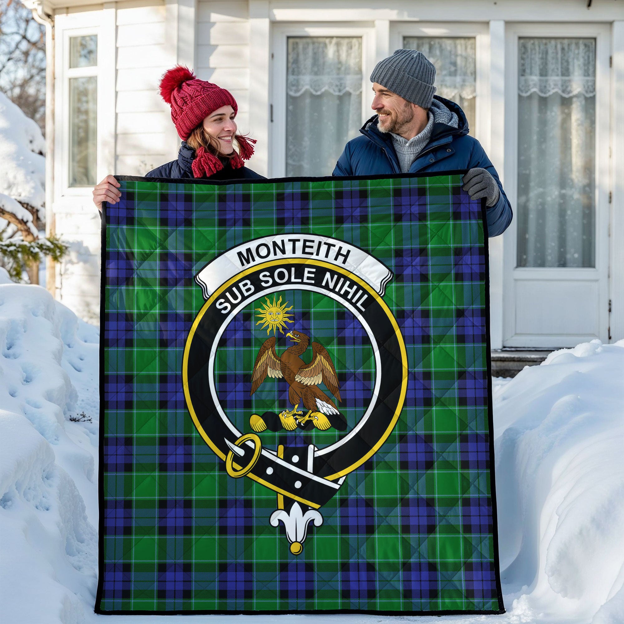 Monteith Tartan Crest Quilt