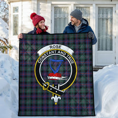 Rose Hunting Modern Tartan Crest Quilt