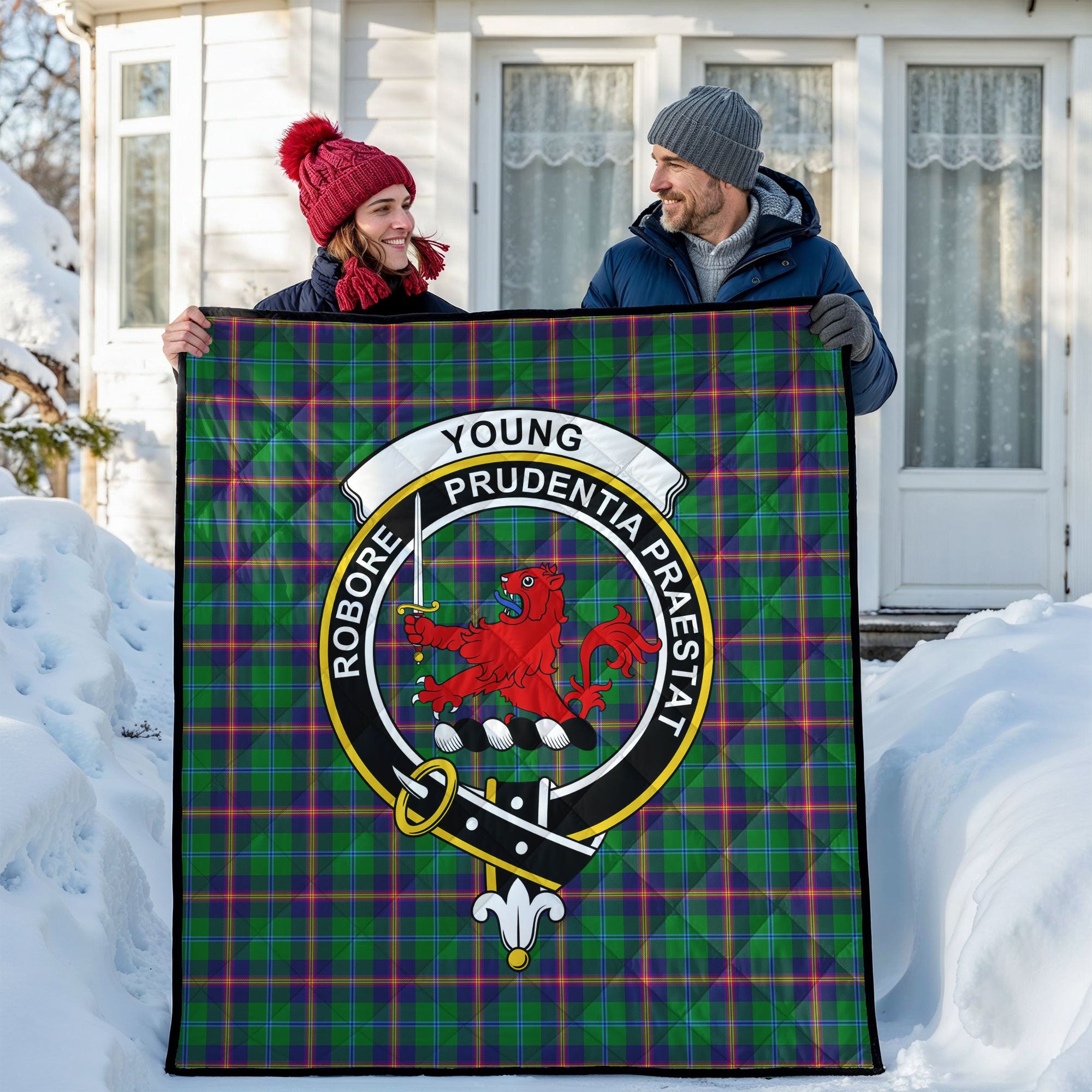 Young Modern Tartan Crest Quilt