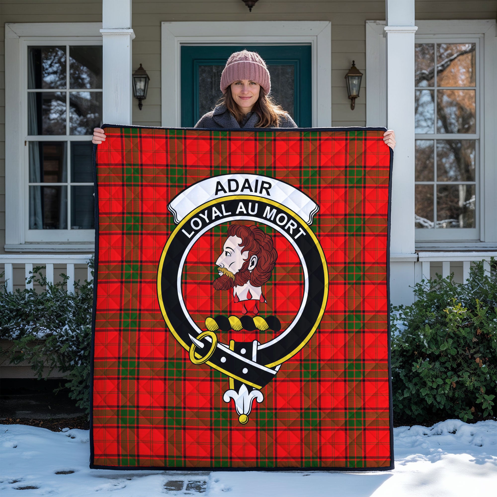 Adair Modern Tartan Crest Quilt
