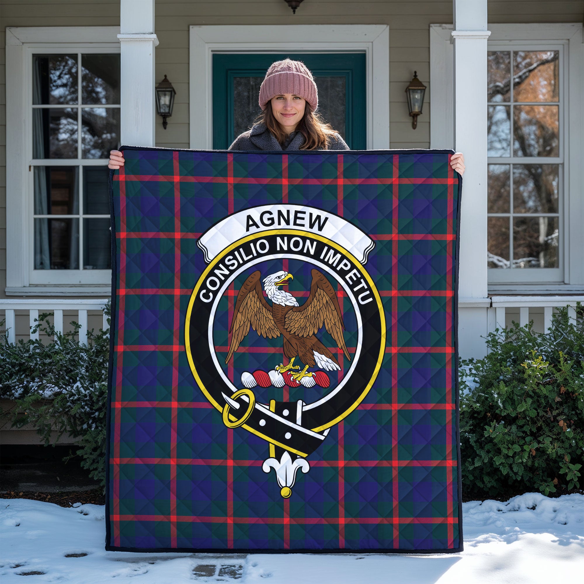 Agnew Modern Tartan Crest Quilt