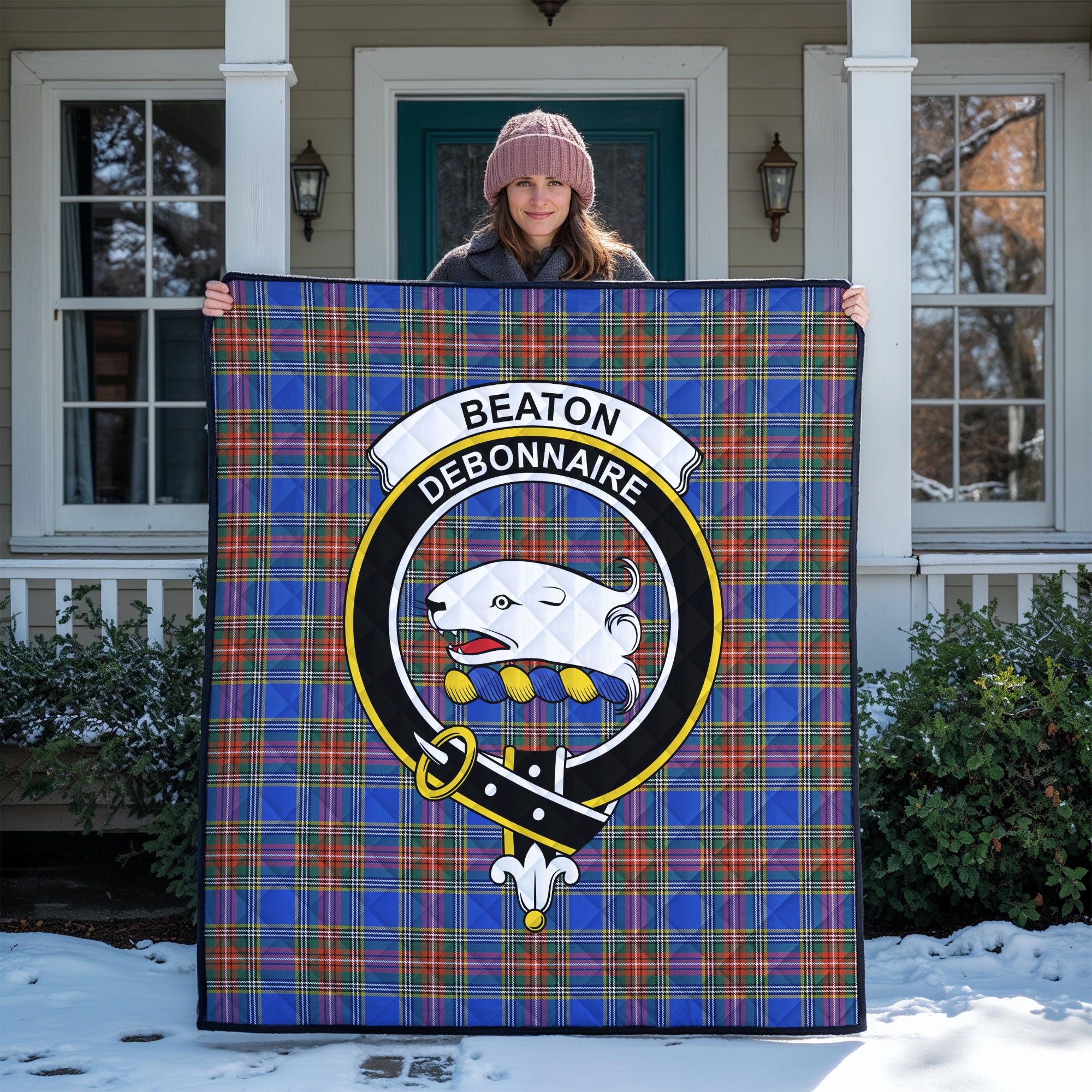 Beaton Ancient Tartan Crest Quilt