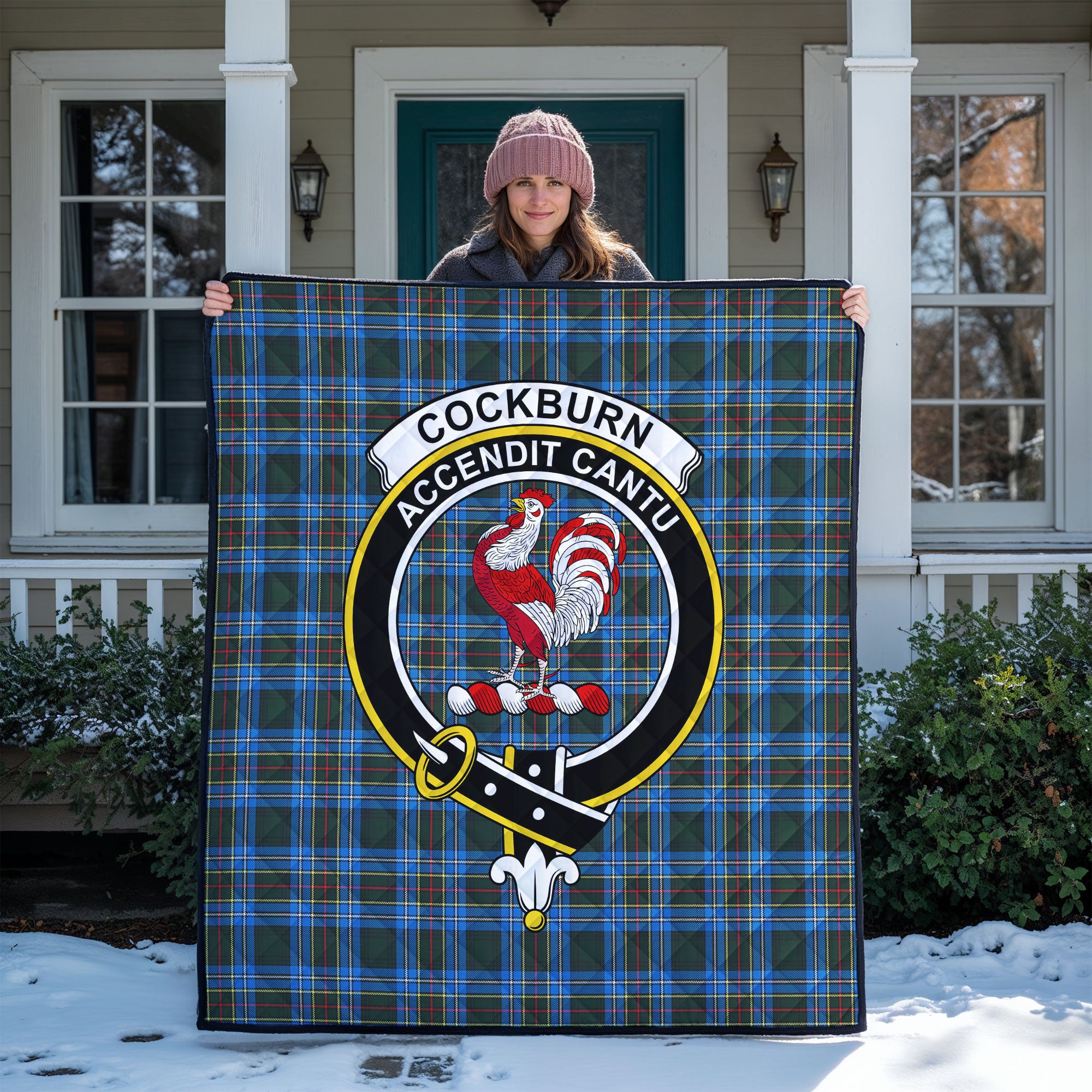 Cockburn Modern Tartan Crest Quilt