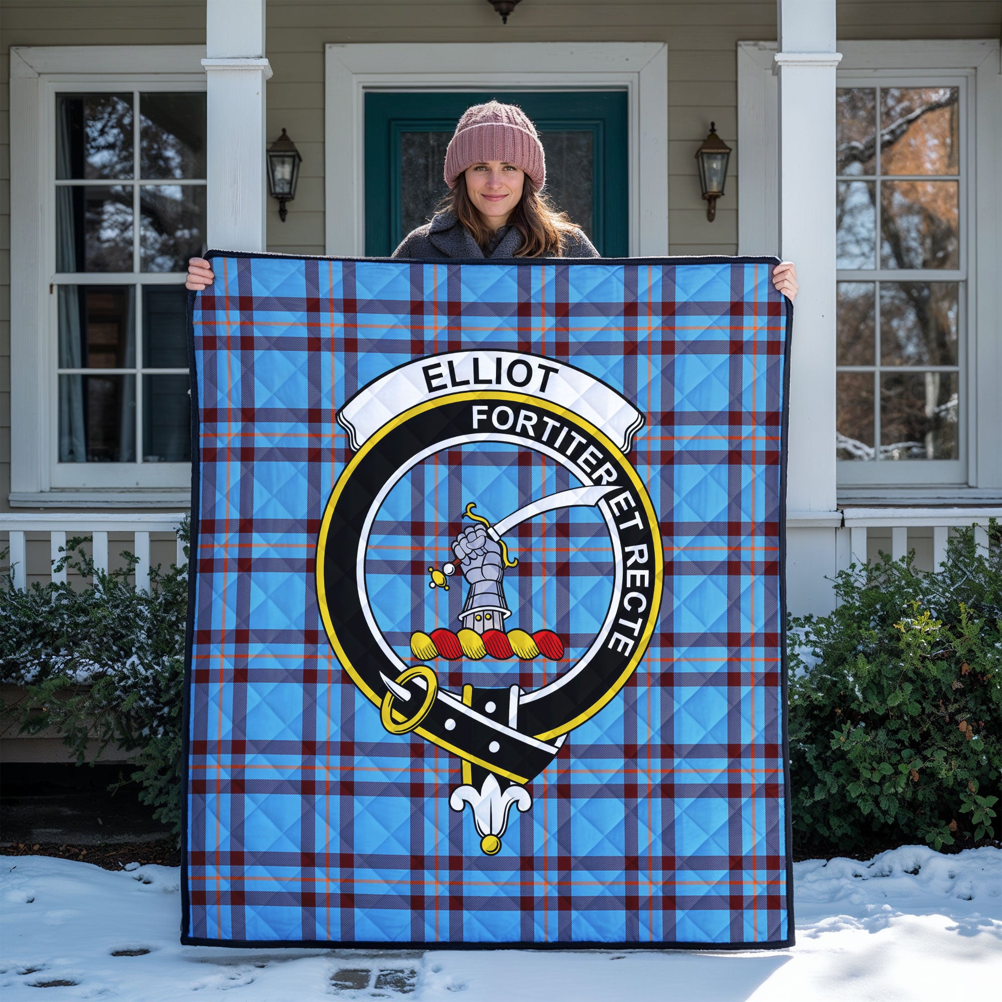 Elliot Ancient Tartan Crest Quilt