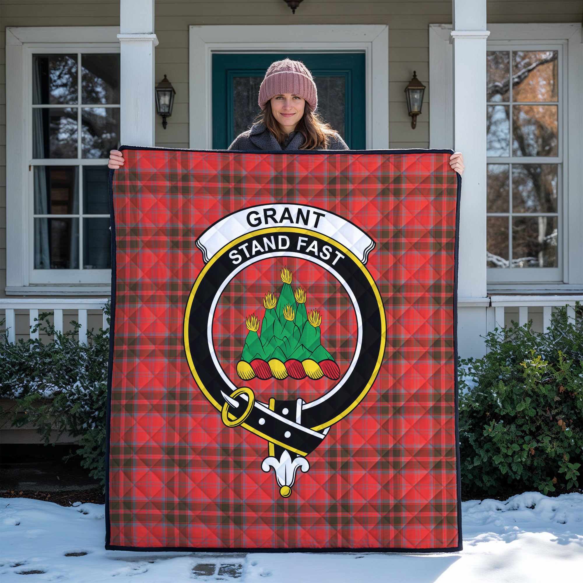 Grant Weathered  Tartan Crest Quilt