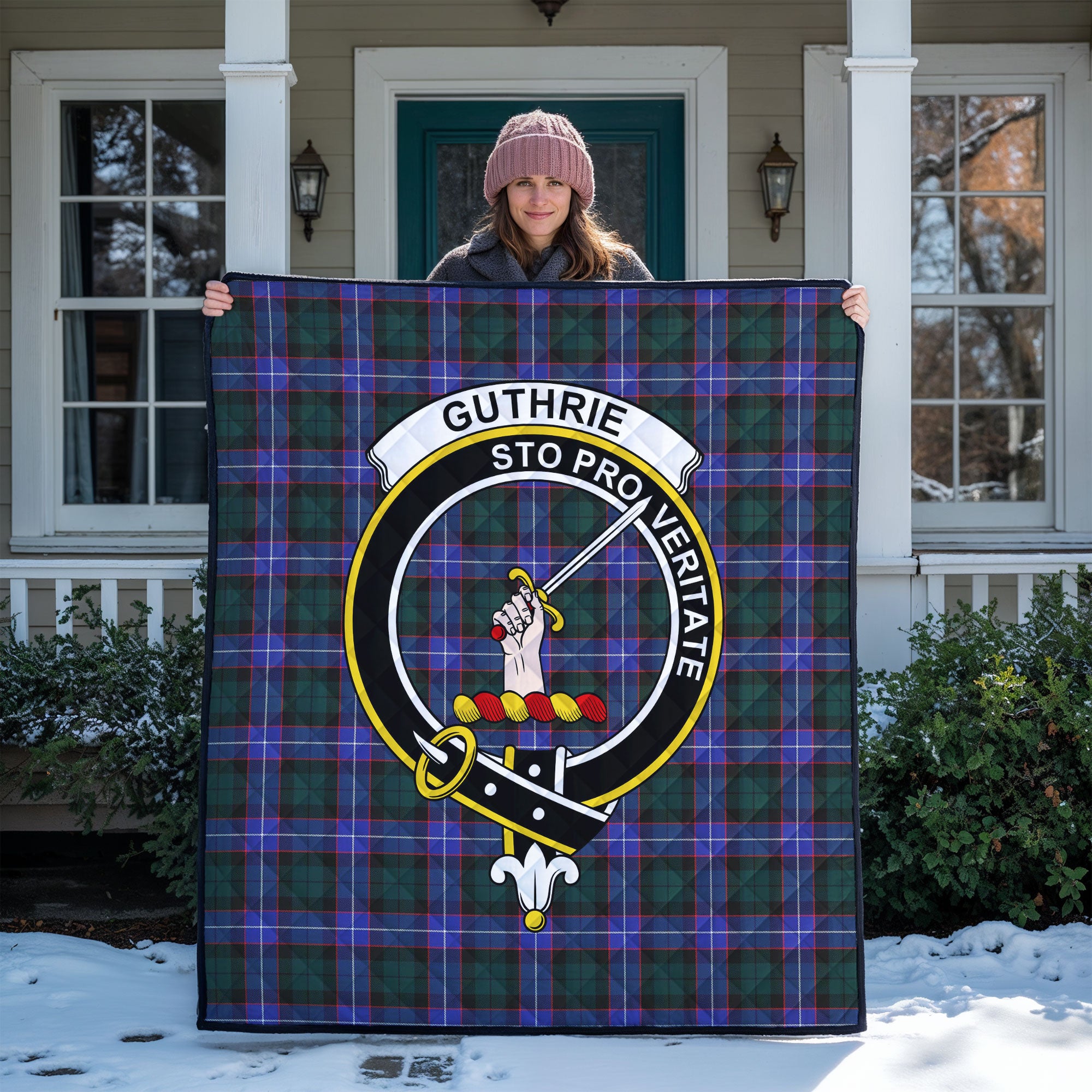 Guthrie Modern Tartan Crest Quilt