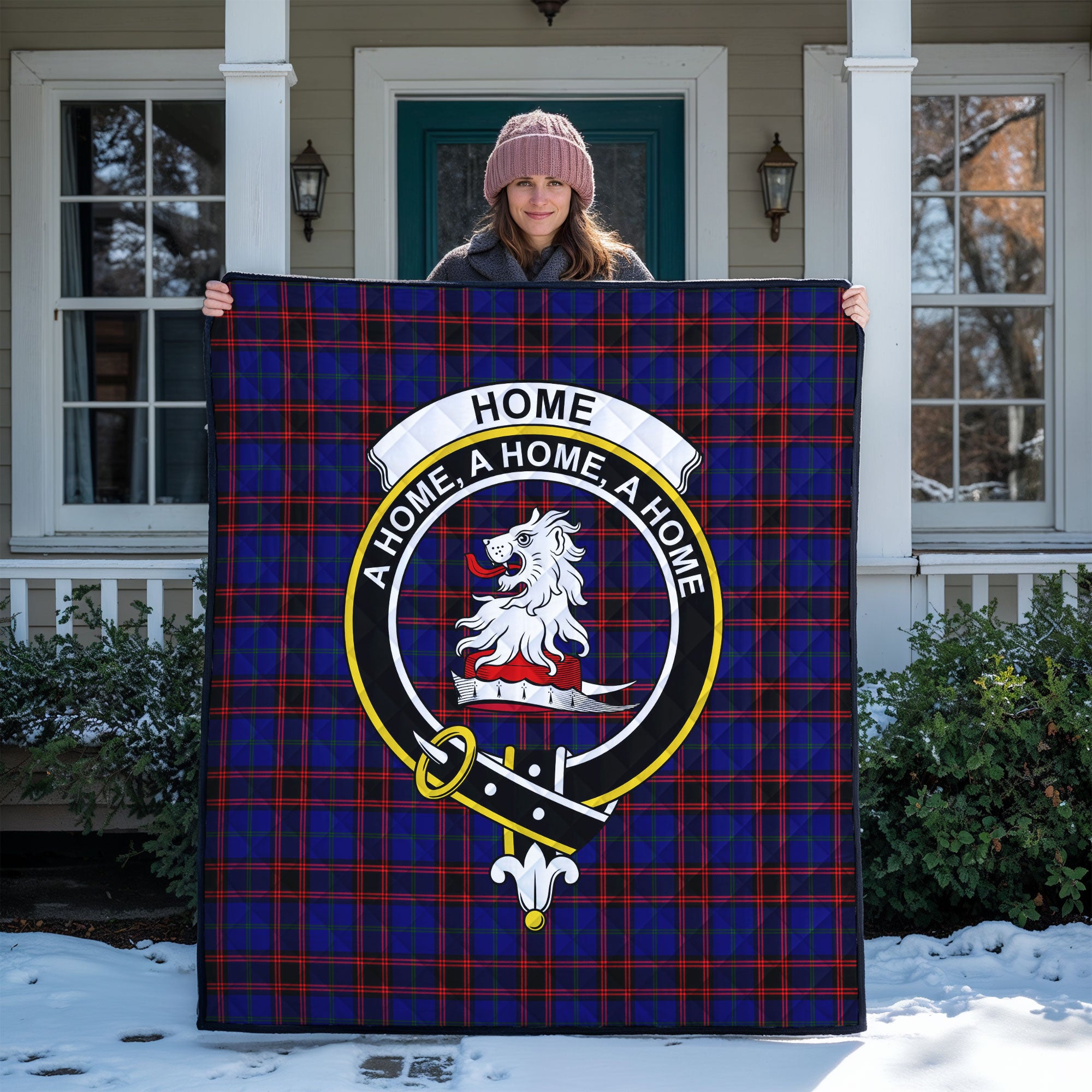 Home Modern Tartan Crest Quilt
