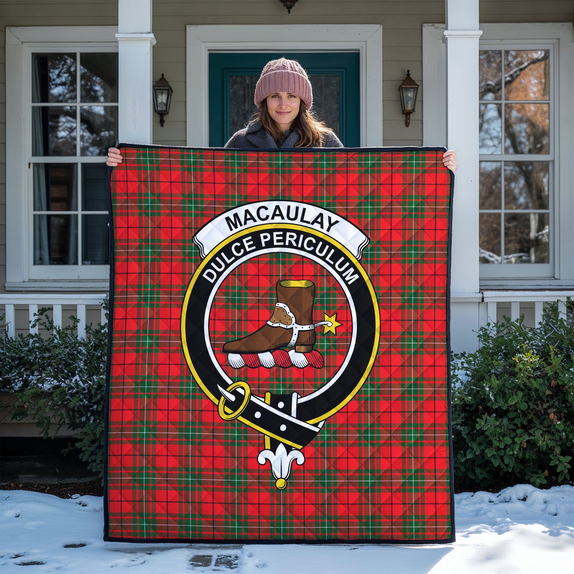 MacAulay Modern Tartan Crest Quilt
