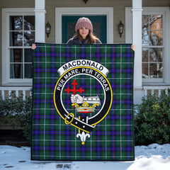 MacDonald of the Isles Hunting Modern Tartan Crest Quilt