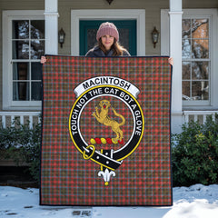MacIntosh Hunting Weathered Tartan Crest Quilt