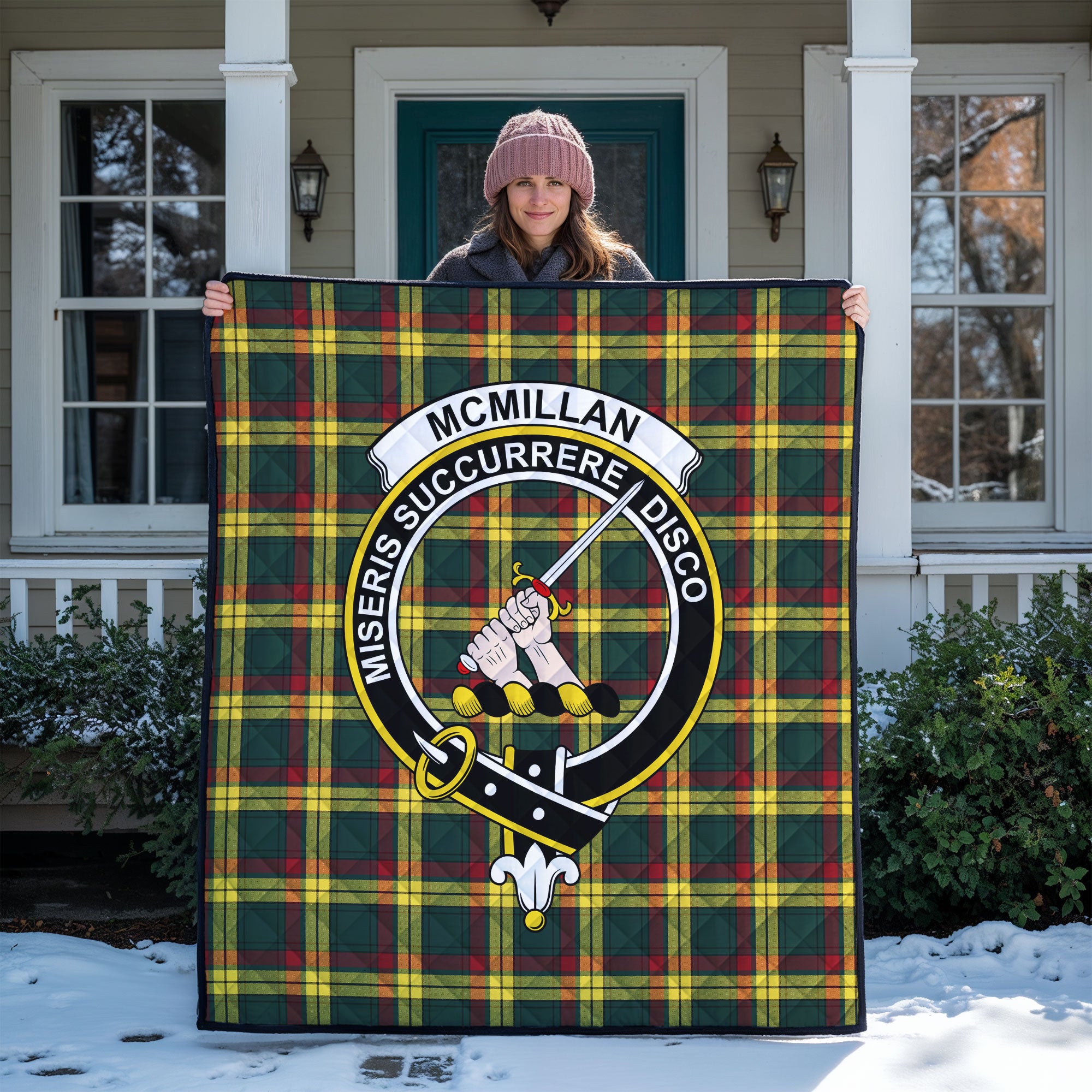 McMillan Old Modern Tartan Crest Quilt