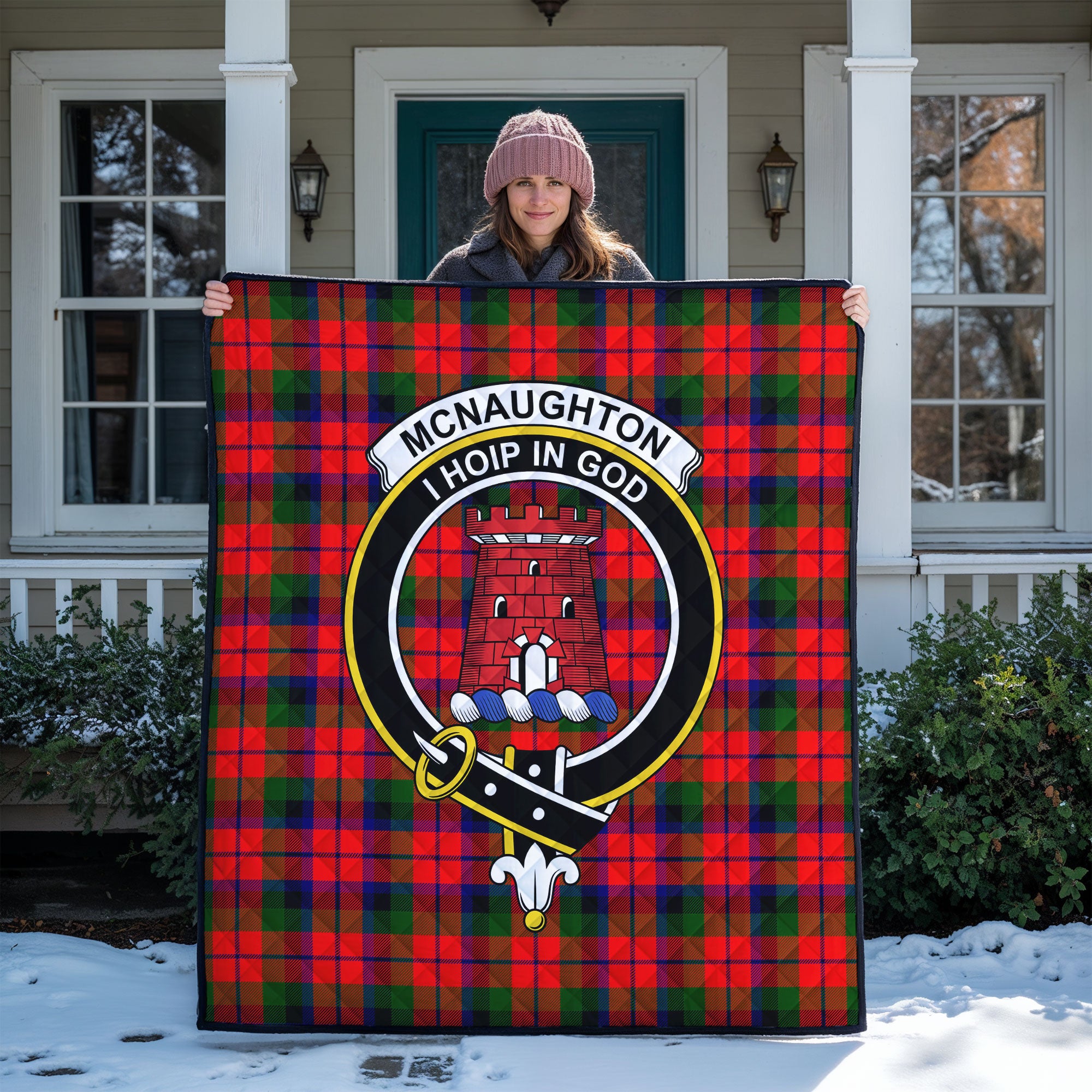 McNaughton Modern Tartan Crest Quilt
