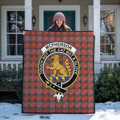 McPherson Weathered Tartan Crest Quilt