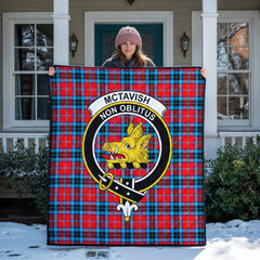McTavish Modern Tartan Crest Quilt