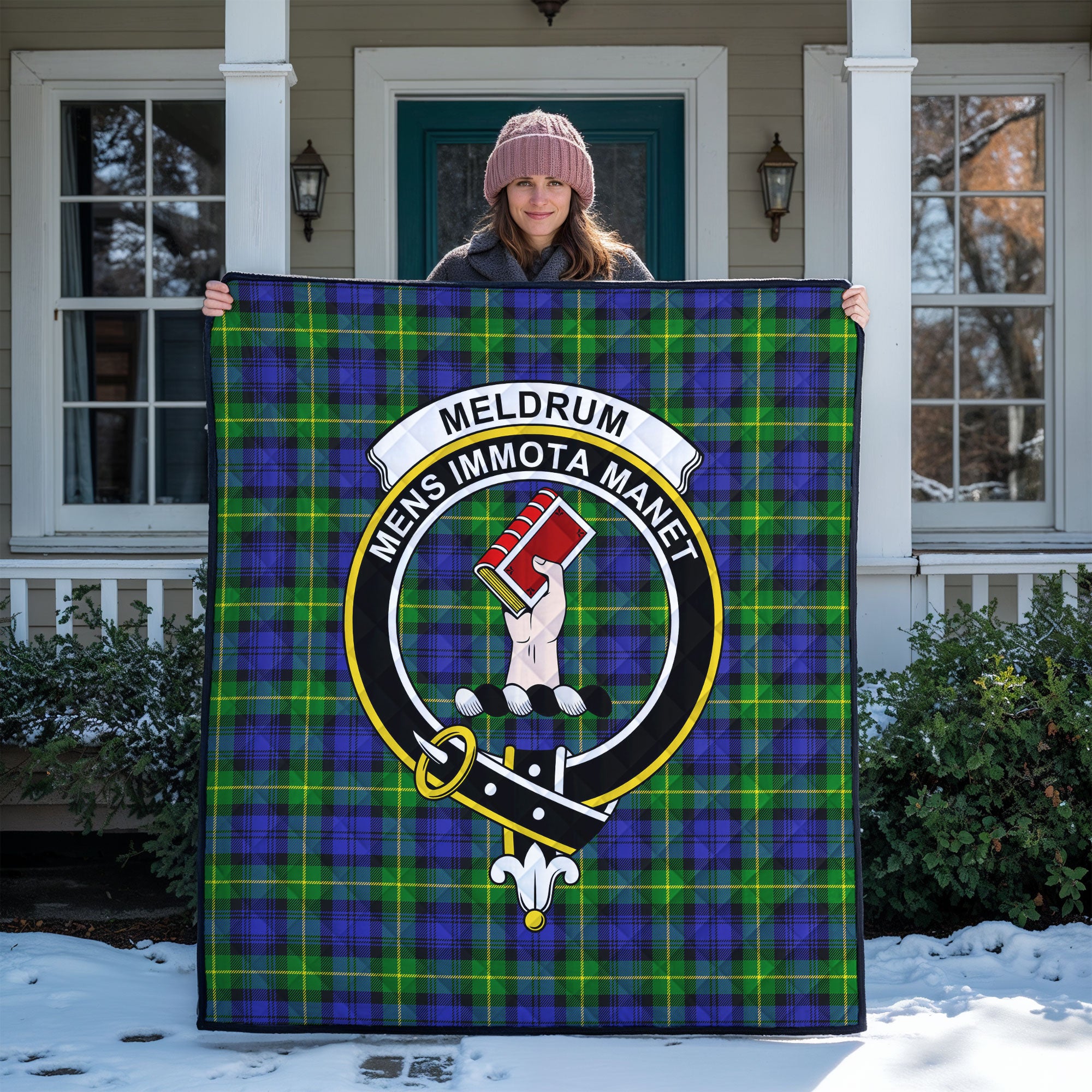 Meldrum Tartan Crest Quilt