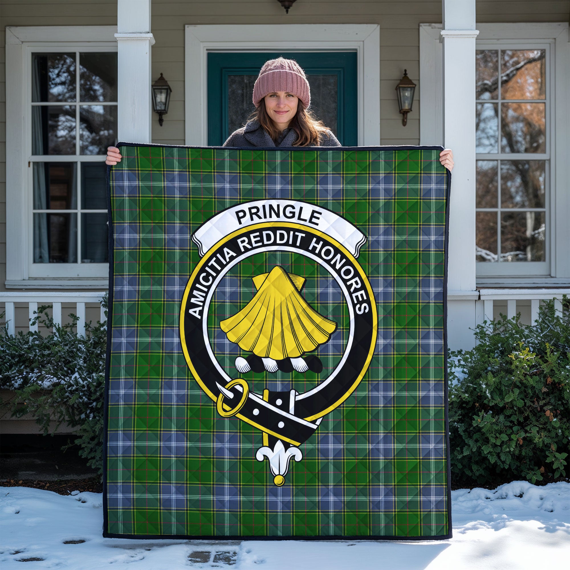Pringle Tartan Crest Quilt