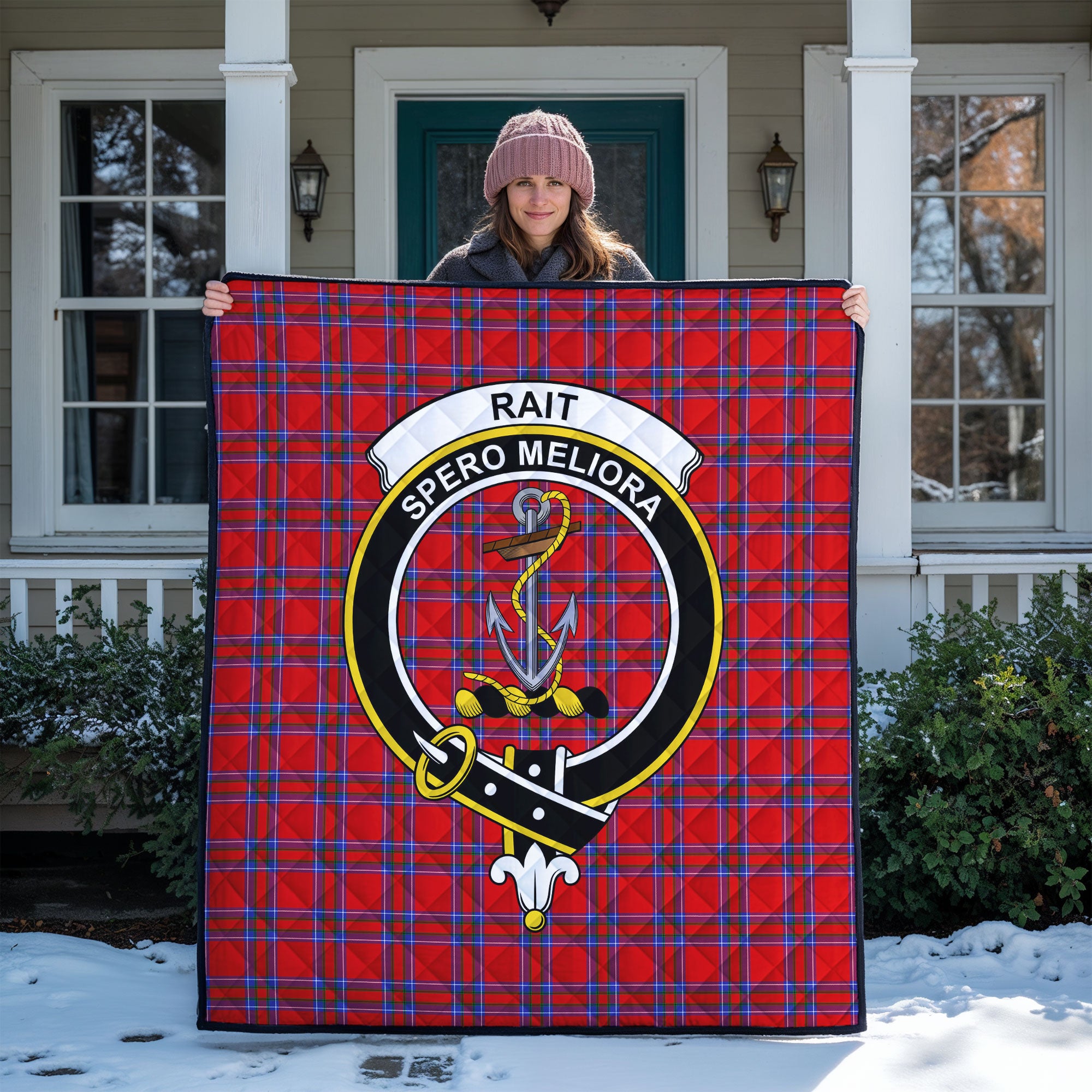 Rait Tartan Crest Quilt