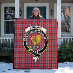Sinclair Modern Tartan Crest Quilt