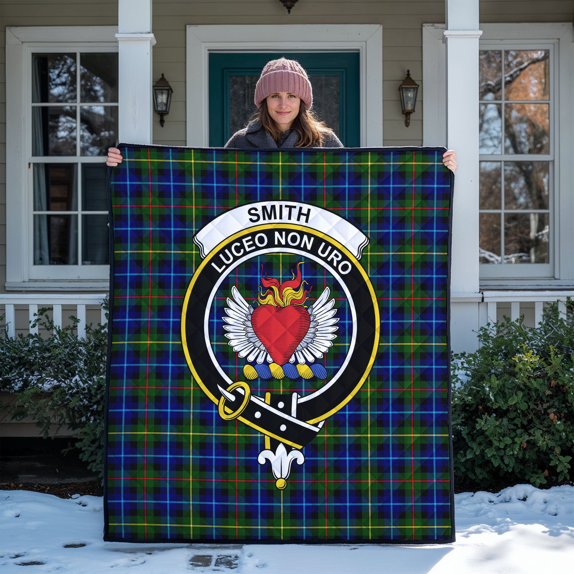 Smith Modern Tartan Crest Quilt