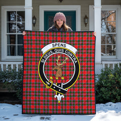 Spens (or Spence) Tartan Crest Quilt