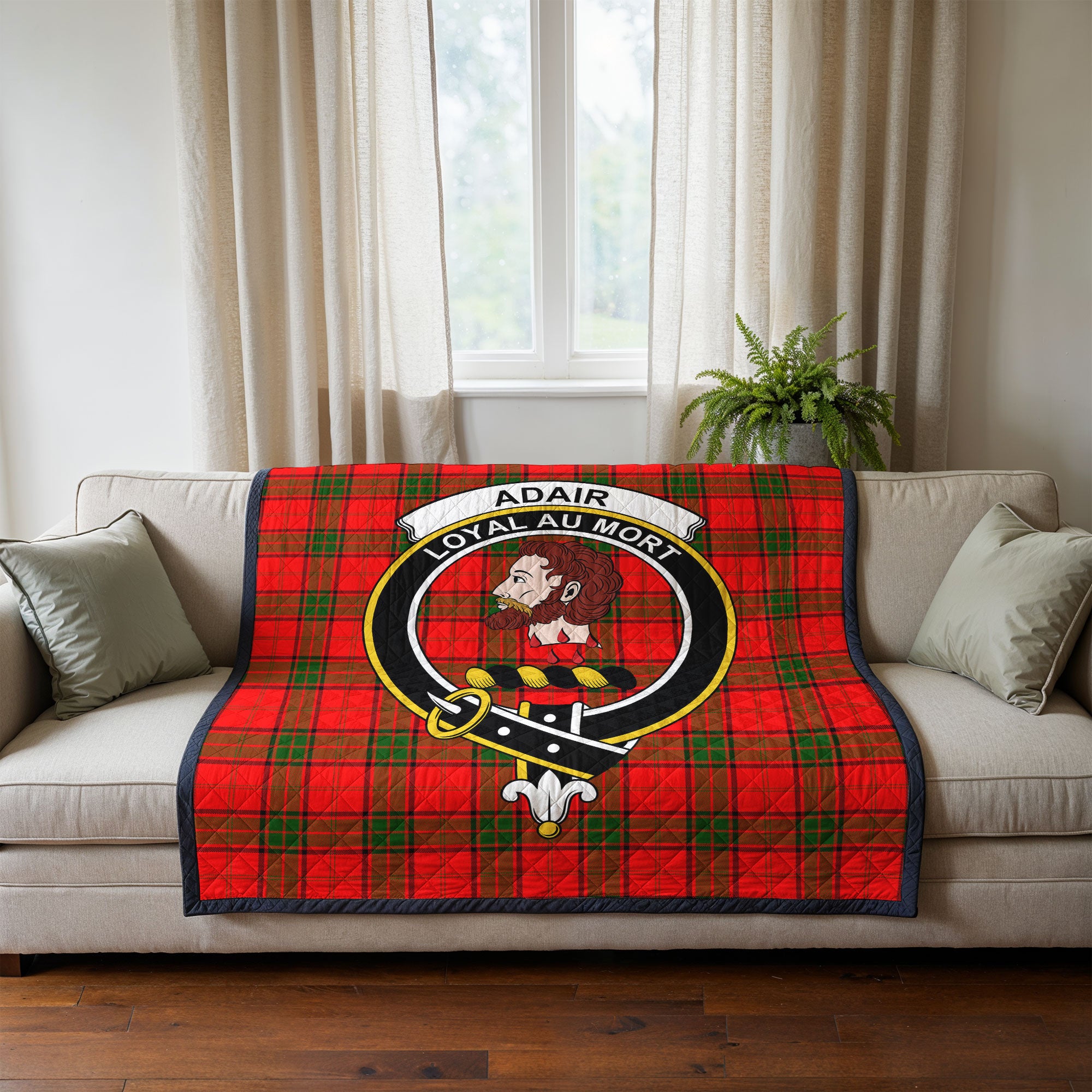 Adair Modern Tartan Crest Quilt